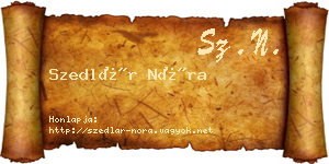 Szedlár Nóra névjegykártya